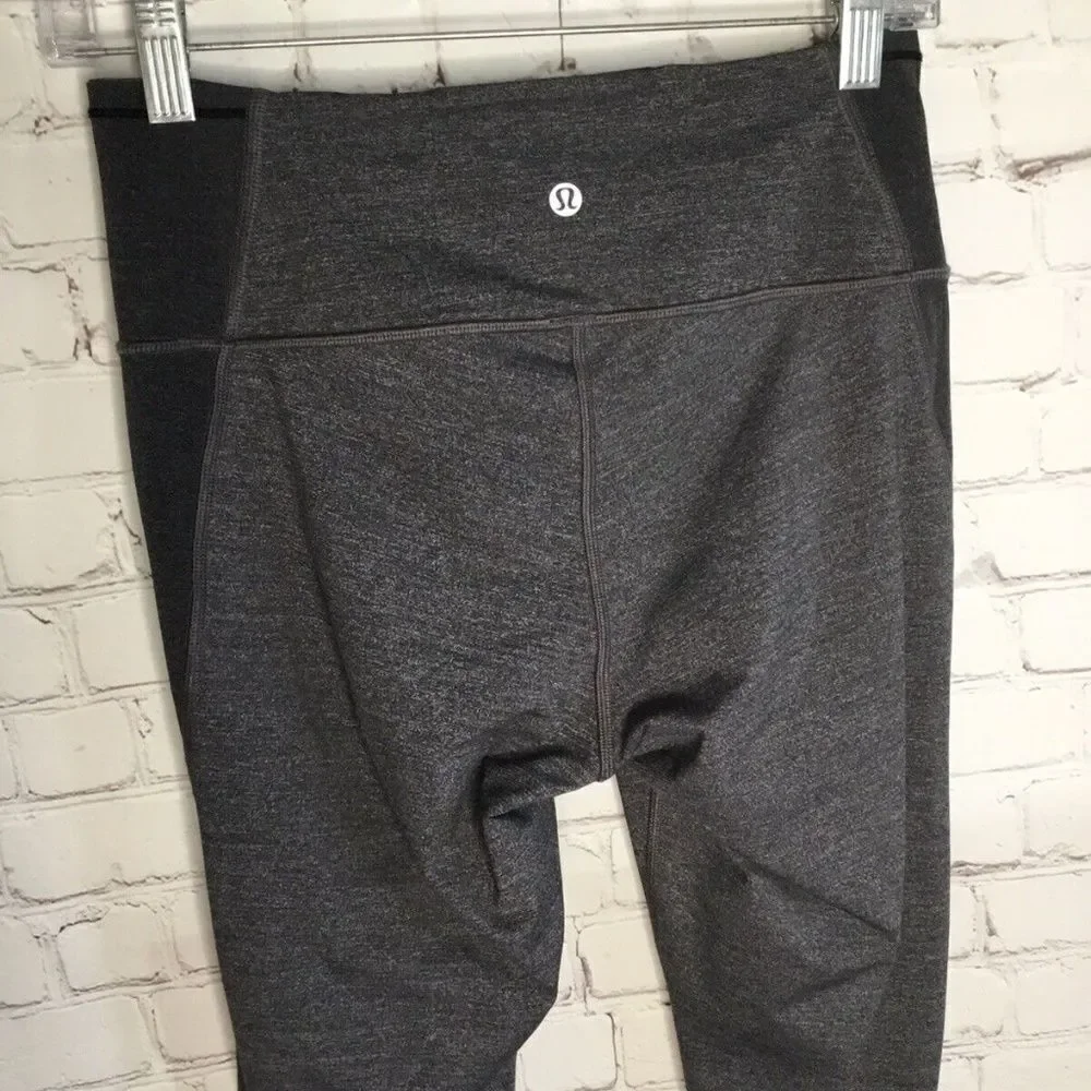 lululemon‎ Women's Gray Capris Leggings Yoga Size 8 - Picture 4 of 9